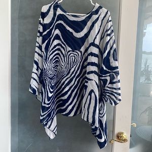 Zebra print, sheer top size large